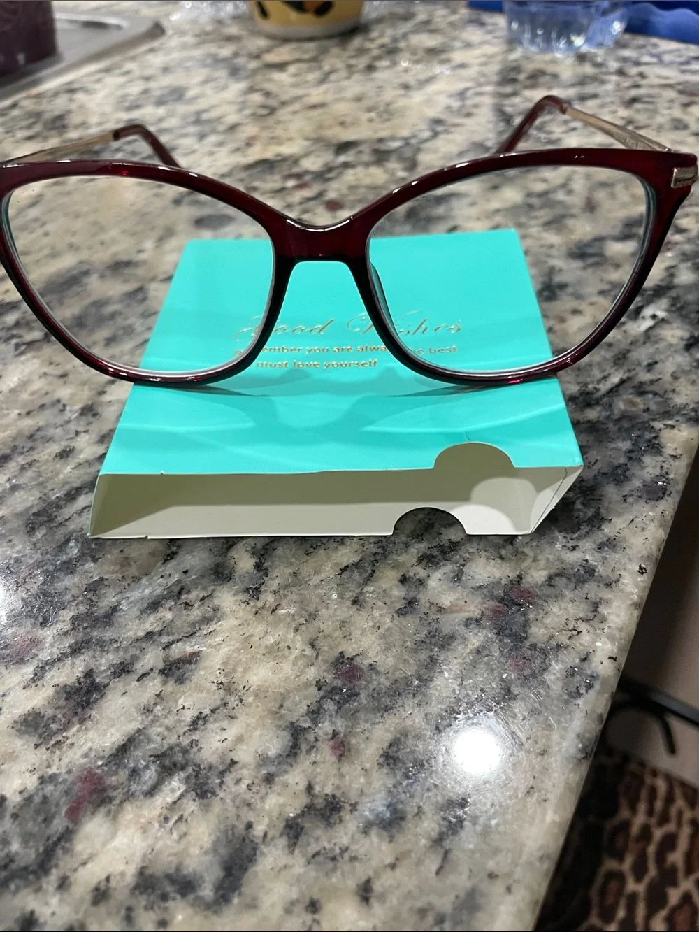 Women's Burgundy Cat-Eye Glasses Frames